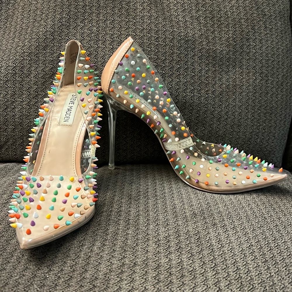 Steve Madden Heels with Rainbow Spikes